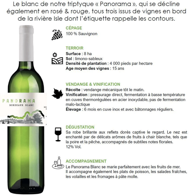 Panorama Blanc 2023, 75cl