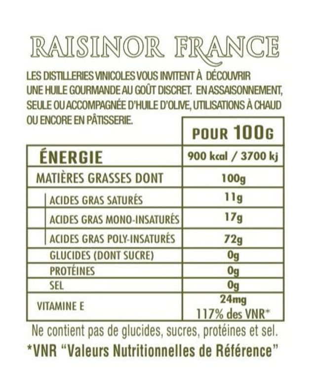 Huile de Pépin de Raisins
